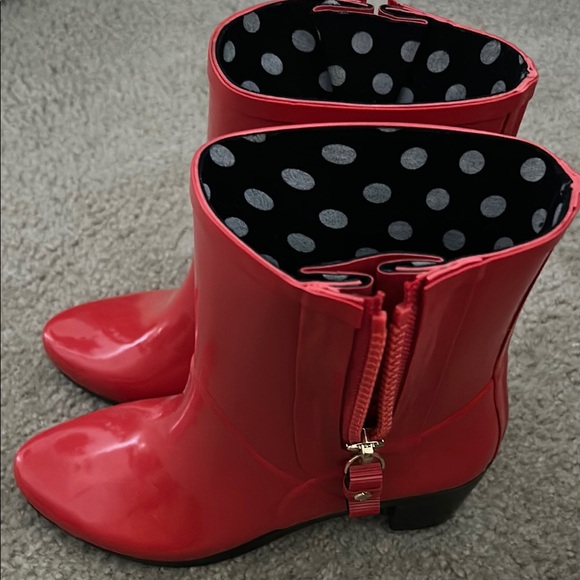 Kate Spade Red Winter Rain Boots - Picture 2 of 6